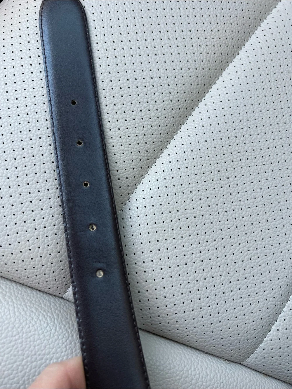 Vintage Christin Dior Black Leather Belt with Gold Silver Signature Buckle